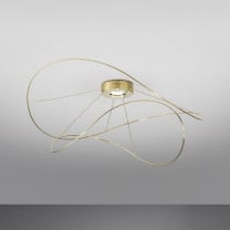 Axolight Hoops LED Ceiling Light Gold in SItu