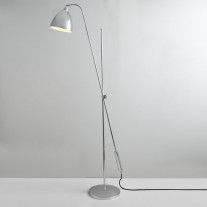 Original BTC Task Overreach Floor Lamp Polished Aluminium