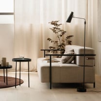 Northern Birdy Floor Lamp Black Beside Sofa