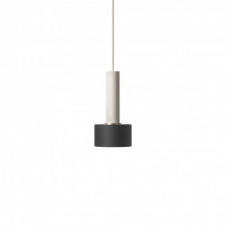 ferm LIVING Collect Pendant Disc High Light Grey Socket with Black Shade