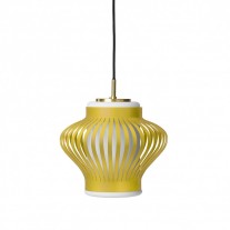 Warm Nordic Opal Lamella Pendant Illuminating Yellow