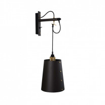 Buster + Punch Hooked Wall Light - Large, Graphite & Brass