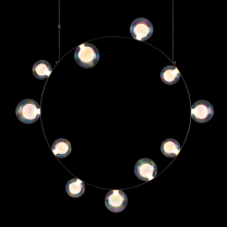 Moooi Hubble Bubble LED Suspension Hubble Bubble 11 on Black Background