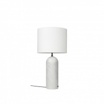 Gubi Gravity XL Floor Lamp Low White Shade/White Marble