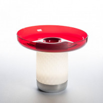 Artemide Bontà Portable LED Table Lamp Red Plate