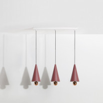 Petite Friture Cherry LED Linear Pendant Brown Red & Rose Gold