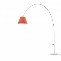 Luceplan Lady Costanza Floor Lamp - Primary Red shade, aluminium body