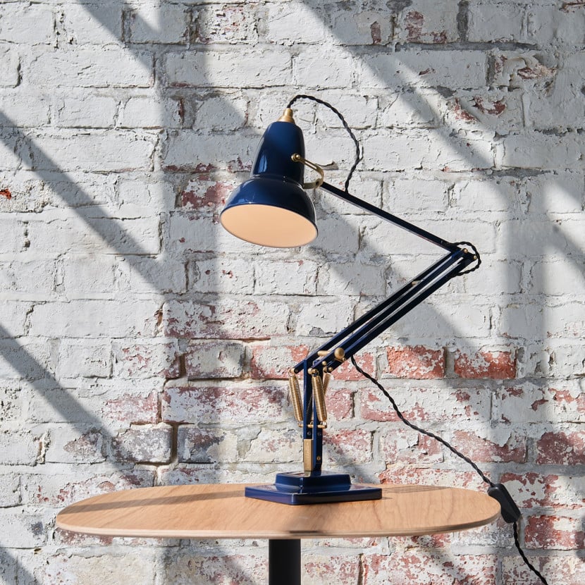 brass anglepoise table lamp