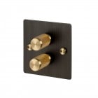 Buster + Punch 2G Dimmer Switch Smoked Bronze/Brass