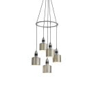 Bert Frank Riddle Cluster Pendant Light 5 Satin Nickel