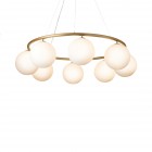 Nuura Miira 8 Circular Pendant Brass/Opal White