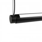 HAY Factor Linear LED Suspension Light Diffused Soft Black