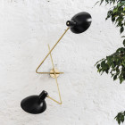 Astep VV Cinquanta Twin Wall Light Black/Brass