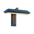 Bert Frank Rinato LED Single Wall Light Antique Brass Blue