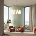 Northern Dahl Chandelier in Sitting Room