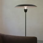 New Works Kantarell Floor Lamp Black Behind Sofa