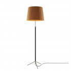 Santa & Cole Pie de Salon G1 Floor Lamp Mustard Shade with Chrome Plated Structure