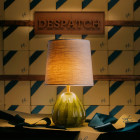 Porta Romana Dumpling Table Lamp Split Pea in Situ