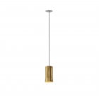 Santa & Cole Cirio Simple LED Pendant Polished Brass White Built-in Canopy