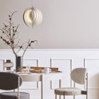 Verpan Moon Pendant Above Dining Table