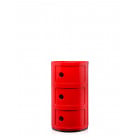 Kartell Componibili Storage Unit 3 red tier in red