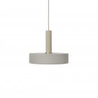 ferm LIVING Collect Pendant Record High Cashmere Socket with Light Grey Shade