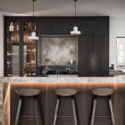 2 x Tom Dixon Stone LED Pendants in Kitchen