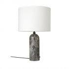 Gubi Gravity Table Lamp Grey Marble White Shade (Large)