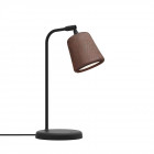 New Works Material Table Lamp Smoked Oak