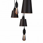 Buster + Punch Hooked 6.0 Mix Chandelier - Graphite & Smoked Bronze with Smoked Bulb