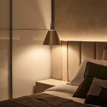 Lodes JIM Cone Pendant Champagne at Bedside