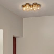 Nuura Liila Star Wall/Ceiling Light Nordic Gold/Optic Clear