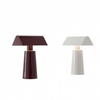 &Tradition Caret Portable Table Lamp Dark Burgundy and Silky Grey