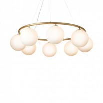 Nuura Miira 8 Circular Pendant Brass/Opal White