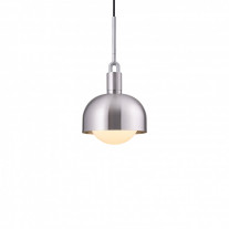 Buster + Punch Forked Shade + Globe Pendant Medium Opal Glass Steel Shade