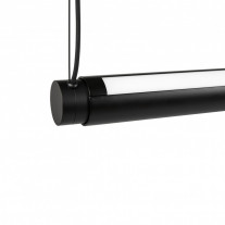 HAY Factor Linear LED Suspension Light Diffused Soft Black