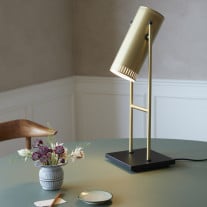 Warm Nordic Trombone Table Lamp Brass