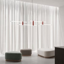 Axolight Paralela LED Linear Suspension in Living Room