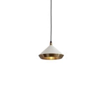 Bert Frank Shear Pendant Antique Brass White