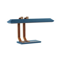 Bert Frank Rinato LED Table Lamp Antique Brass Blue