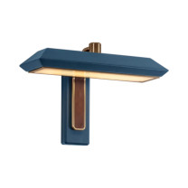 Bert Frank Rinato LED Single Wall Light Antique Brass Blue