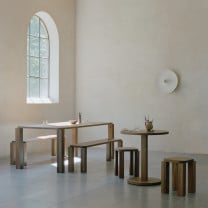 New Works Kantarell Wall / Ceiling Light Above Dining Table