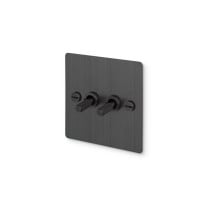 Buster and Punch 2G Modular Toggle Switch - Cross, Smoked Bronze