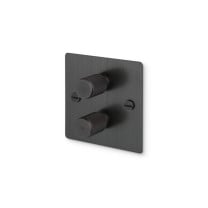 Buster and Punch 2G Modular Dimmer Switch Smoked Bronze Cross