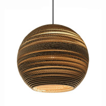 Graypants Scraplights Moon Pendant - Large, Natural