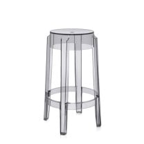 Kartell Charles Ghost Stool - Medium, Smoke Grey