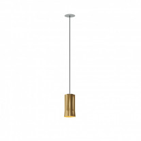 Santa & Cole Cirio Simple LED Pendant Polished Brass White Built-in Canopy