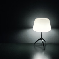 Foscarini Lumiere Table Lamp Black Chrome / White