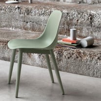 Muuto Fiber Side Chair - Normal Shell Dusty Green/Dusty Green