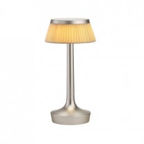 Flos Bon Jour Unplugged LED Table Lamp Matt Chrome/Material